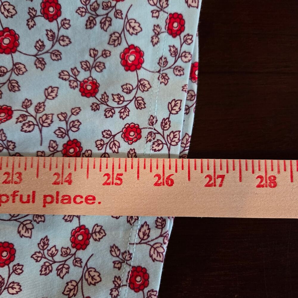 Lands End Womens Relaxed Fit V Neck Floral Long Sleeve Tee Top Size 1XP 16W-18W - Picture 12 of 12